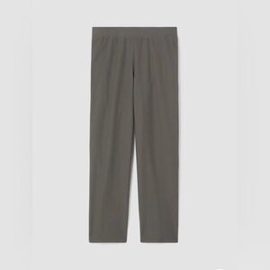 NWT Eileen Fisher Washable Crepe Straight Ankle Cropped Pant Grove Size Large